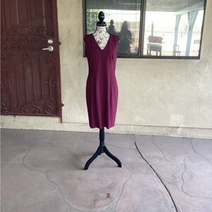 Elegant Burgundy Sleeveless Dress